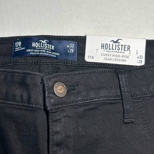 NEW Black Hollister Curvy High Rise Jean Legging